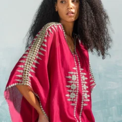 Ikai Persian Pink Cutwork Kaftan -Textalux Sales 1411ik50 4