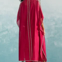 Ikai Persian Pink Cutwork Kaftan -Textalux Sales 1411ik50 5