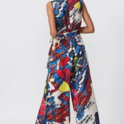 Saaksha & Kinni Blue Floral Printed Jumpsuit -Textalux Sales 14323sk50 3