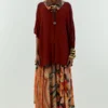 Aseem Kapoor Burnt Amber Mandala Shirt -Textalux Sales 1503ak06 1