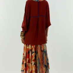 Aseem Kapoor Burnt Amber Mandala Shirt -Textalux Sales 1503ak06 6