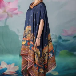 Rajdeep Ranawat Blue Lavanya Draped Tunic Set -Textalux Sales 1503rr13 3 1