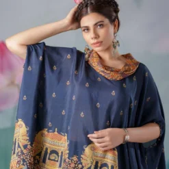 Rajdeep Ranawat Blue Lavanya Draped Tunic Set -Textalux Sales 1503rr13 5 1