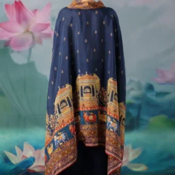 Rajdeep Ranawat Blue Lavanya Draped Tunic Set -Textalux Sales 1503rr13 6 1