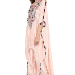 Payal Singhal Rose Pink Benarasi Silk Embroidered Kaftan Set -Textalux Sales 1511sp1 3