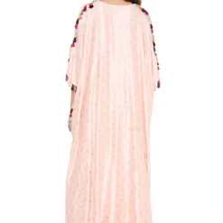 Payal Singhal Rose Pink Benarasi Silk Embroidered Kaftan Set -Textalux Sales 1511sp1 8