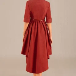 AMPM Lara Bold Red Poplin Dress -Textalux Sales 151223ampm37 4