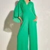 Namrata Joshipura Kelly Green Metallic Quad Jumpsuit -Textalux Sales 1532023nj1 1