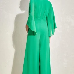 Namrata Joshipura Kelly Green Metallic Quad Jumpsuit -Textalux Sales 1532023nj1 4