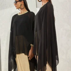 Namrata Joshipura Black Chain Link Kaftan Top -Textalux Sales 1532023nj11 4