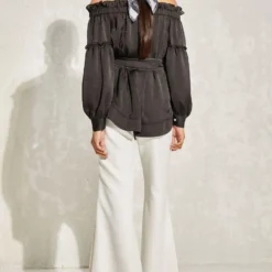 Namrata Joshipura Black Gathered Off Shoulder Top -Textalux Sales 1532023nj12 4