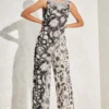 Namrata Joshipura Black & White Eden Overlap Jumpsuit -Textalux Sales 1532023nj2 1