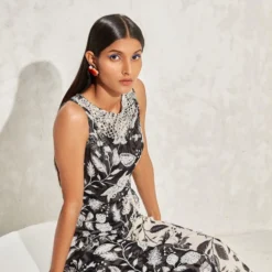 Namrata Joshipura Black & White Eden Overlap Jumpsuit -Textalux Sales 1532023nj2 3