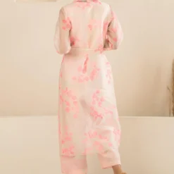 Arcvsh By Pallavi Singh Pink Petal Printed Jacket & Jumpsuit -Textalux Sales 15423arc29 3