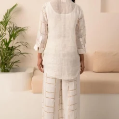 Arcvsh By Pallavi Singh Ivory Floral Buttoned Down Shirt -Textalux Sales 15423arc38 4