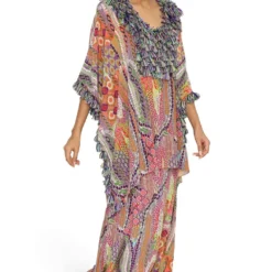 Payal Singhal Tribal Printed Asymmetric Kaftan Set -Textalux Sales 154ps36 2