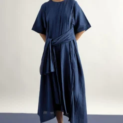 ECHO Navy Ridge Dress -Textalux Sales 156ech8 3