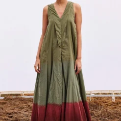 Khara Kapas Serene Green Mul-Cotton Jumpsuit