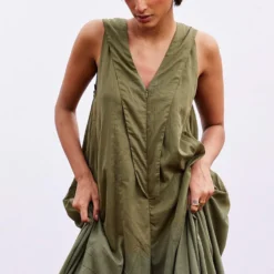 Khara Kapas Serene Green Mul-Cotton Jumpsuit -Textalux Sales 161223kk28 4