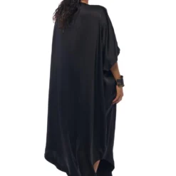 AK-OK By Anamika Khanna Matte Black Silk Kaftan Dress 11 AK-OK By Anamika Khanna Matte Black Silk Kaftan Dress -Textalux Sales 16124akok17 5