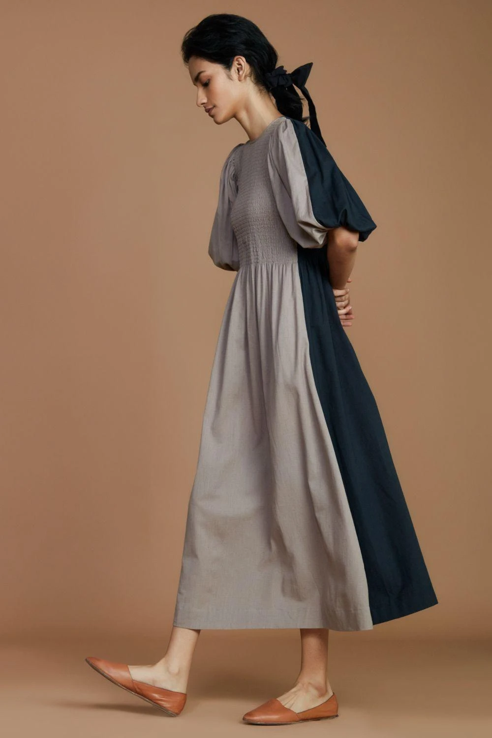 Mati Reversible Smocked Balloon Sleeve Dress 4 Mati Reversible Smocked Balloon Sleeve Dress - Image 2