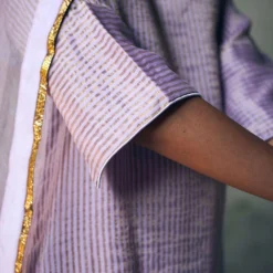 Shorshe Lavendar Pinstripe Kurta Set 9 Shorshe Lavendar Pinstripe Kurta Set -Textalux Sales 163sh10 4
