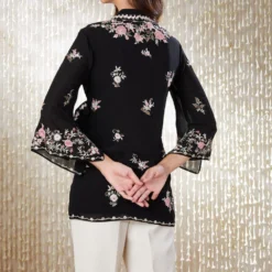 PATINE Black Shikargah Wrap Top -Textalux Sales 16467 4