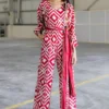 Pooja Keyur Noa Brick Jumpsuit -Textalux Sales 16623pk12 1