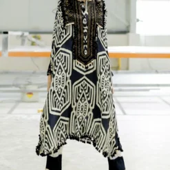 Pooja Keyur Orion Black Embellished Kaftan Set