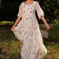 Ode To Odd White Countryside Bliss Dress -Textalux Sales 1701od07 3
