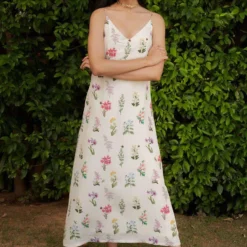 Ode To Odd First Bloom Silk Dress