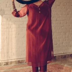 Sarang Kaur Maroon Noor Kurta Set 13 Sarang Kaur Maroon Noor Kurta Set -Textalux Sales 1712sk23 6