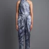 Amit Aggarwal Marbled Draped Grey Jumpsuit -Textalux Sales 172ag14 1