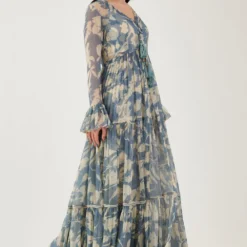 KoAi Cream And Blue Floral Bustier -Textalux Sales 17523ko9 3