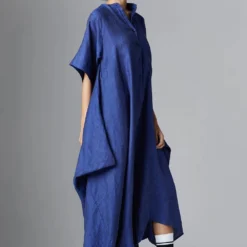 Chola Navy Deconstructed Linen Jumpsuit -Textalux Sales 179cj3 3