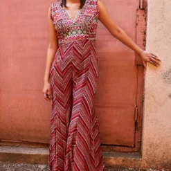 SVA Bohemian Striped Jumpsuit