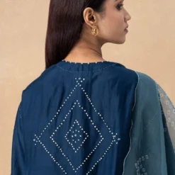 Divyam Mehta Blue Bandhani Kurta Set -Textalux Sales 180723dm01 5