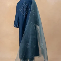 Divyam Mehta Blue Bandhani Kurta Set -Textalux Sales 180723dm01 6