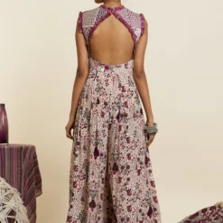SVA Safar Merlot Jaal Print Patchwork Jumpsuit -Textalux Sales 181123sva71 5