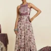 SVA Safar Merlot Jaal Printed Jumpsuit -Textalux Sales 181123sva78 1