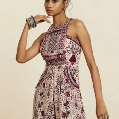 SVA Safar Merlot Jaal Printed Jumpsuit -Textalux Sales 181123sva78 4