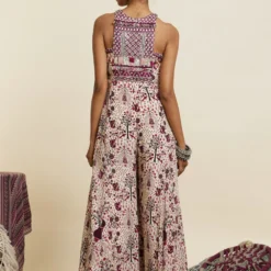 SVA Safar Merlot Jaal Printed Jumpsuit -Textalux Sales 181123sva78 5