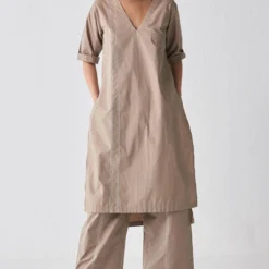 Three Sage Flap Pocket Tunic Set -Textalux Sales 18223toc51 2
