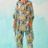 NORN Brushstroke Printed Short Kaftan -Textalux Sales 1823nn38 1