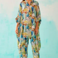 NORN Brushstroke Printed Short Kaftan