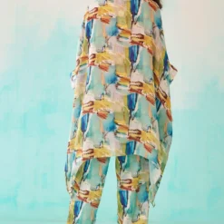 NORN Brushstroke Printed Short Kaftan -Textalux Sales 1823nn38 4