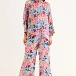 NORN Pink Floral Printed Victorian Shirt