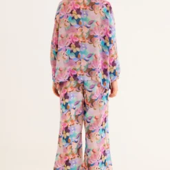 NORN Pink Floral Printed Victorian Shirt -Textalux Sales 1823nn42 4