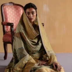 Archana Jaju Sage Hand Painted Kalamkari Kurta Set -Textalux Sales 18423ajh8 4