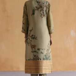 Archana Jaju Sage Hand Painted Kalamkari Kurta Set -Textalux Sales 18423ajh8 5